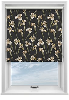 Ted Baker Wild Iris, Black - Roller Blind